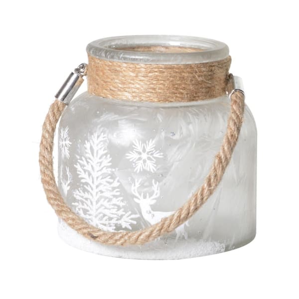 Frosted Christmas Lantern 12cm | Annie Mo's