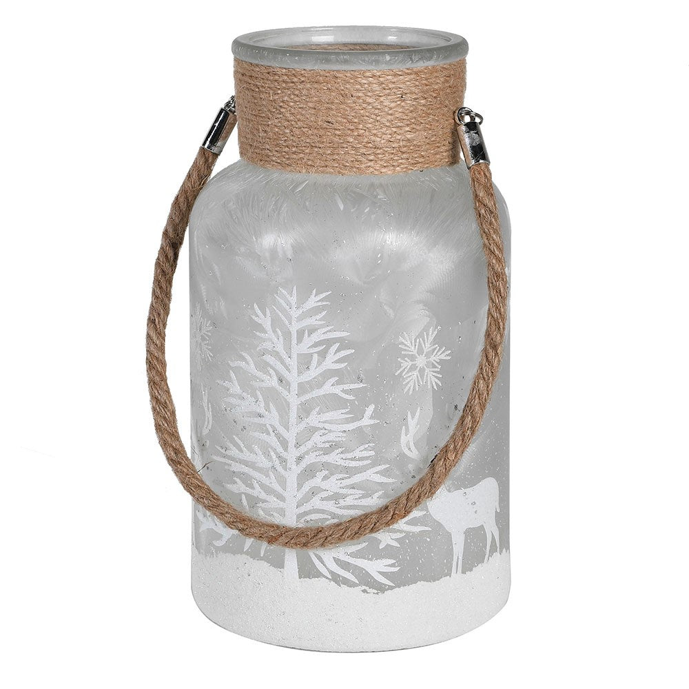 Frosted Christmas Lantern 26cm | Annie Mo's