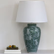 Sage Lamp with Thistle Design with White Shade 70cm | Annie Mo's