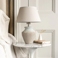 Juno Stoneware Lamp with Cream Shade 41cm | Annie Mo's