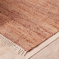 Jute and Cotton Rug - Rust - Size Choice | Annie Mo's