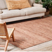 Jute and Cotton Rug - Rust - Size Choice