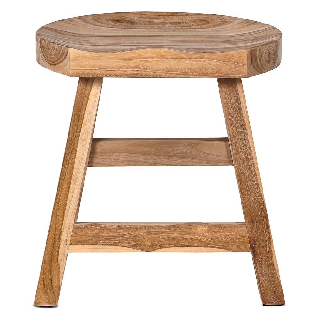 KING Solid Reclaimed Teak Stool 45cm