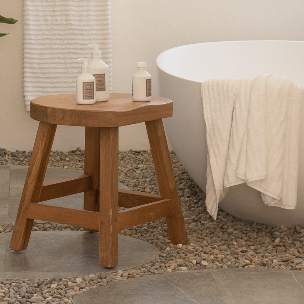 KING Solid Reclaimed Teak Stool 45cm Annie Mo s