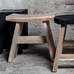 KING Solid U Shaped Reclaimed Teak Stool 45cm