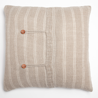 KURUVA Natural Linen and White Cushion Cover 60cm | Annie Mo's