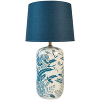 Lamp Birds In Foliage With Blue Shade 71cm | Annie Mo's