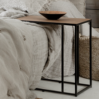 Lap Table - Solid Reclaimed Teak and Iron 31 x 46cm | Annie Mo's B