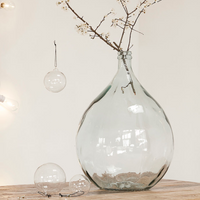 Large Clear Glass Floor Bottle Vase 56cm | Annie Mo's
