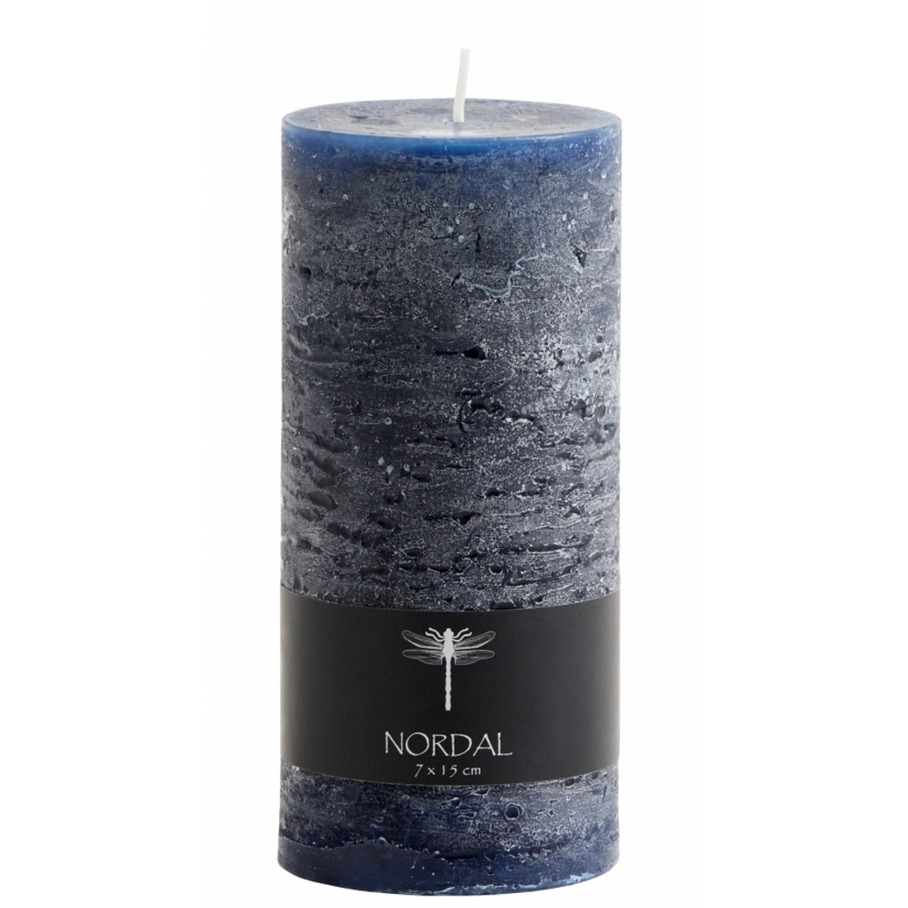 Large Dark Blue Candle 15cm - 72 Hours Burning Time | Annie Mo's