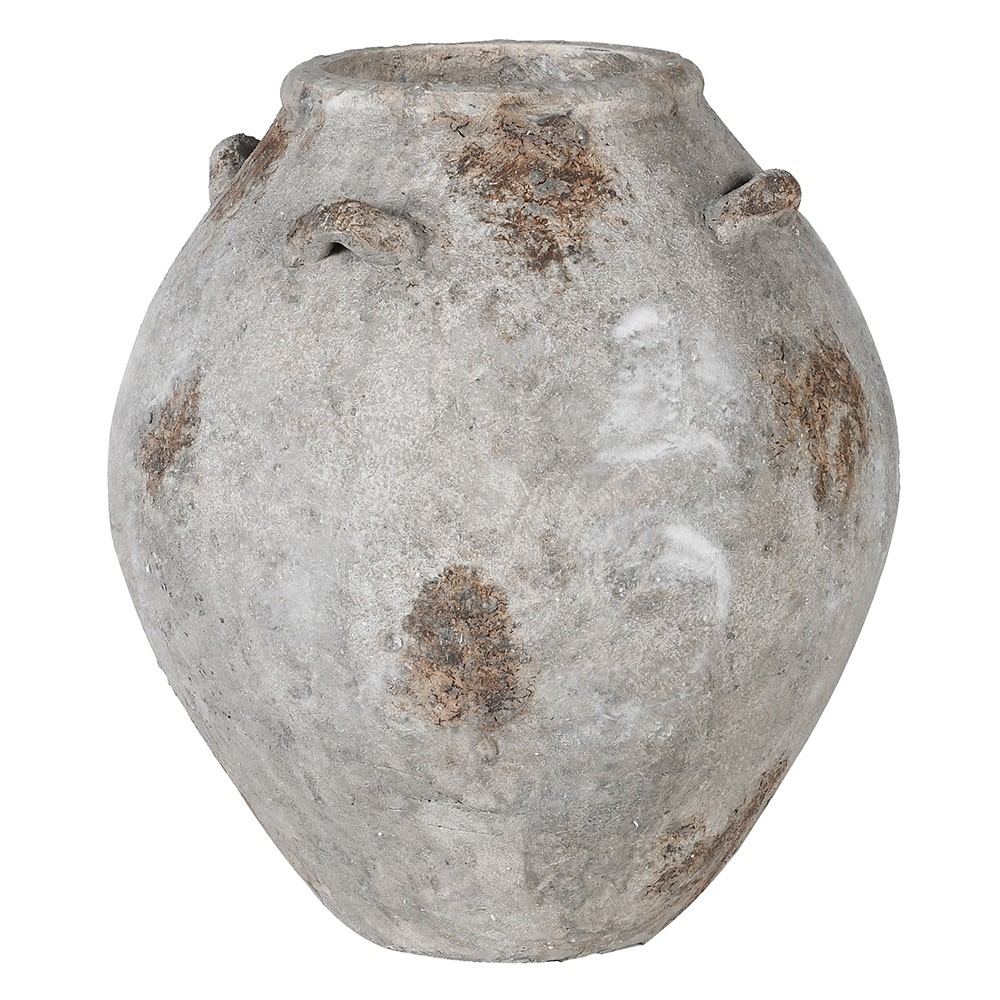 Large Grey Distressed Cement Vase 40cm | Annie Mo's
