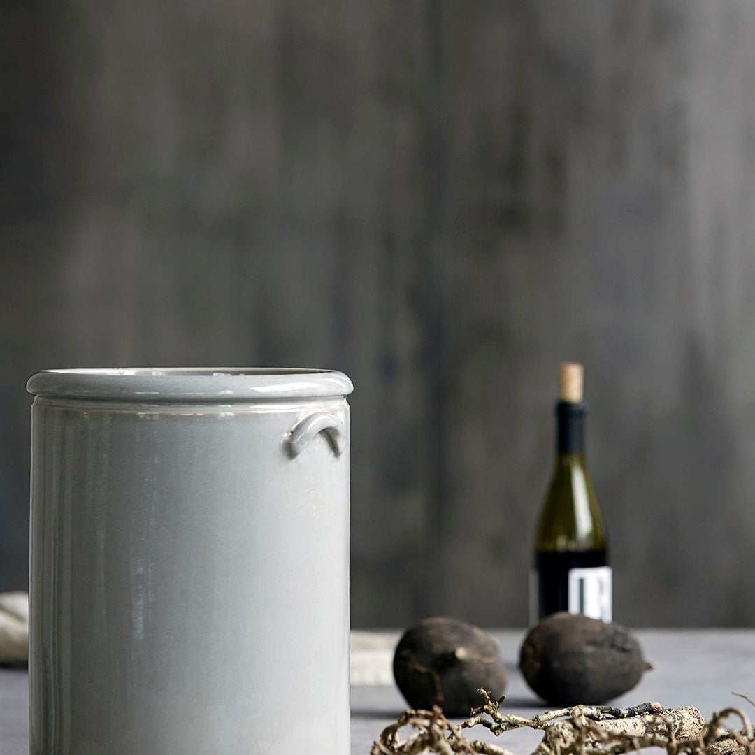 Large Light Grey Pottery Planter 36cm