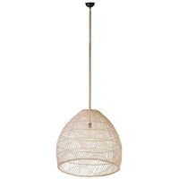 Large Natural Rattan Ceiling Pendant 77cm | Annie Mo's