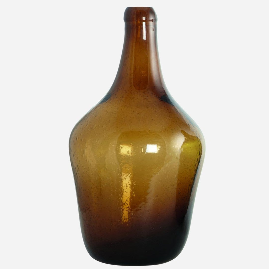 Large Recycled Brown Glass Bottle Vase 41cm