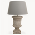 Large Stone Lamp with Grey Shade 80cm | Annie Mo's