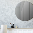 Large Thin Rimmed Round Mirror with Grey Glass 110cm | Annie Mo's