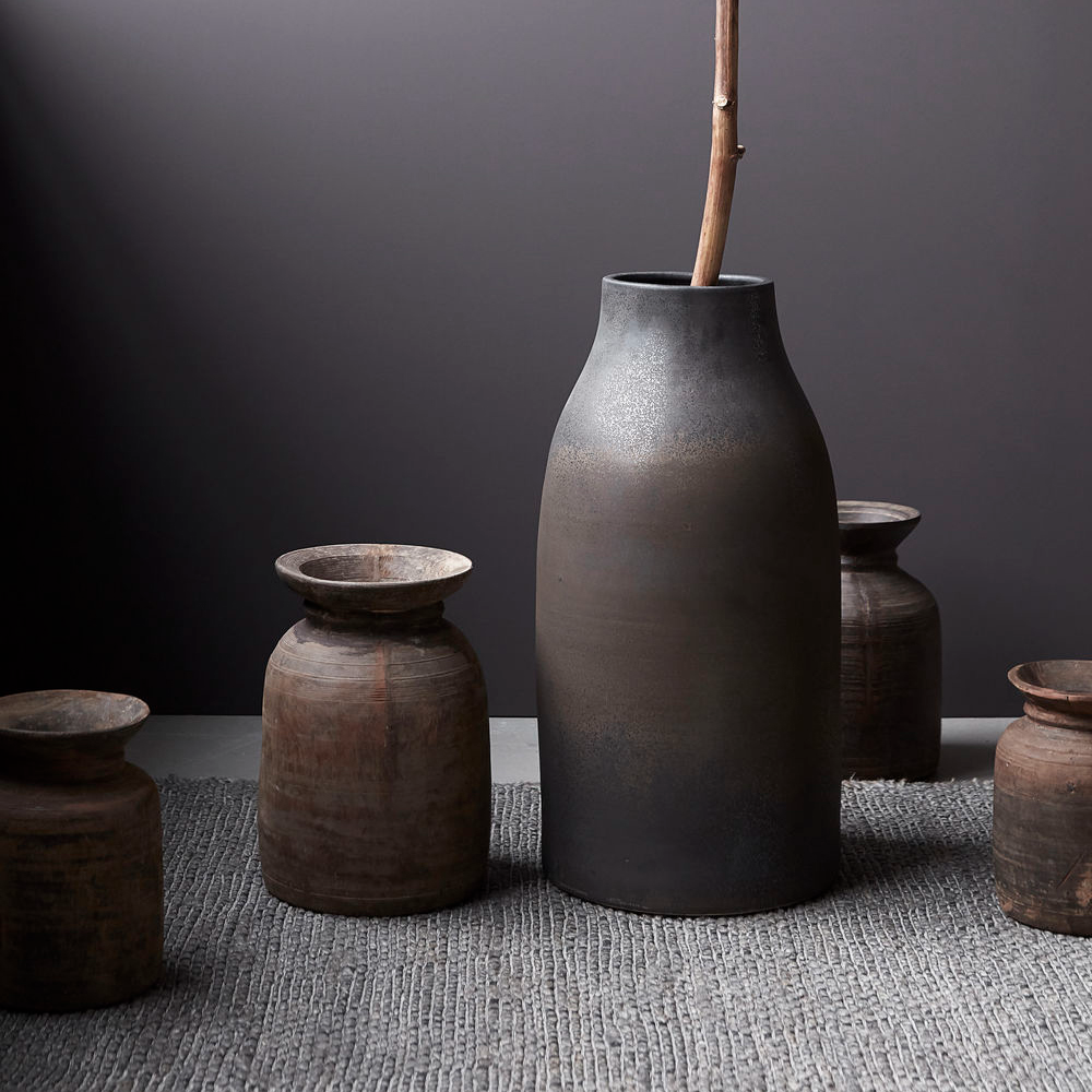 Large Wyman Black Vase 65cm