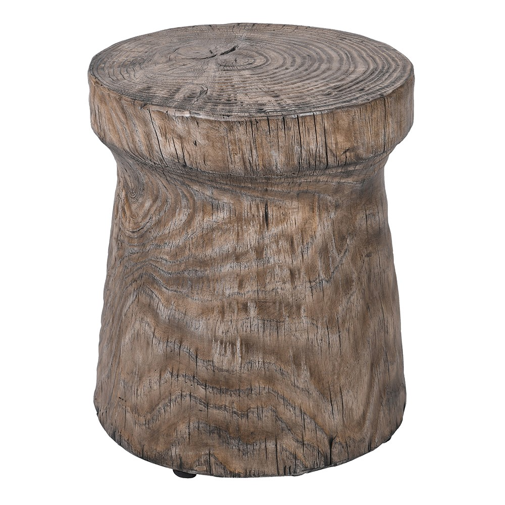 Light Brown Wood Effect Eco Stool 43cm High | Annie Mo's