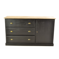 Mango Wood and Black Painted Sideboard 150cm  | Annie Mo's
