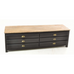 Mango Wood and Black Painted TV Unit 145cm