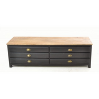 Mango Wood and Black Painted TV Unit 145cm  | Annie Mo's
