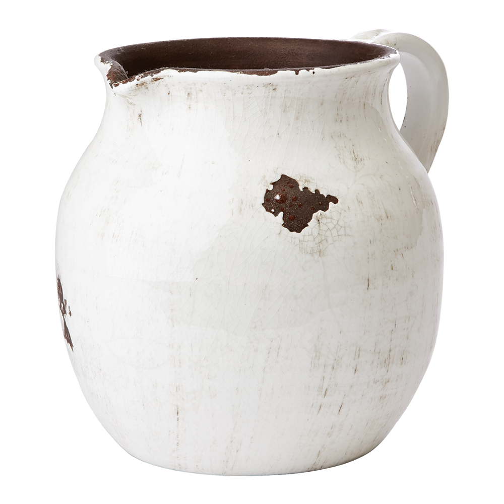 Margaretha Distressed White Jug 23cm | Annie Mo's