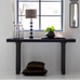 Matt Black Mango Wood Console Table 160cm