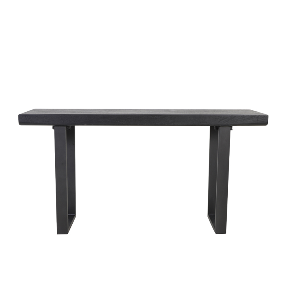 Matt Black Mango Wood Console Table 160cm | Annie Mo's