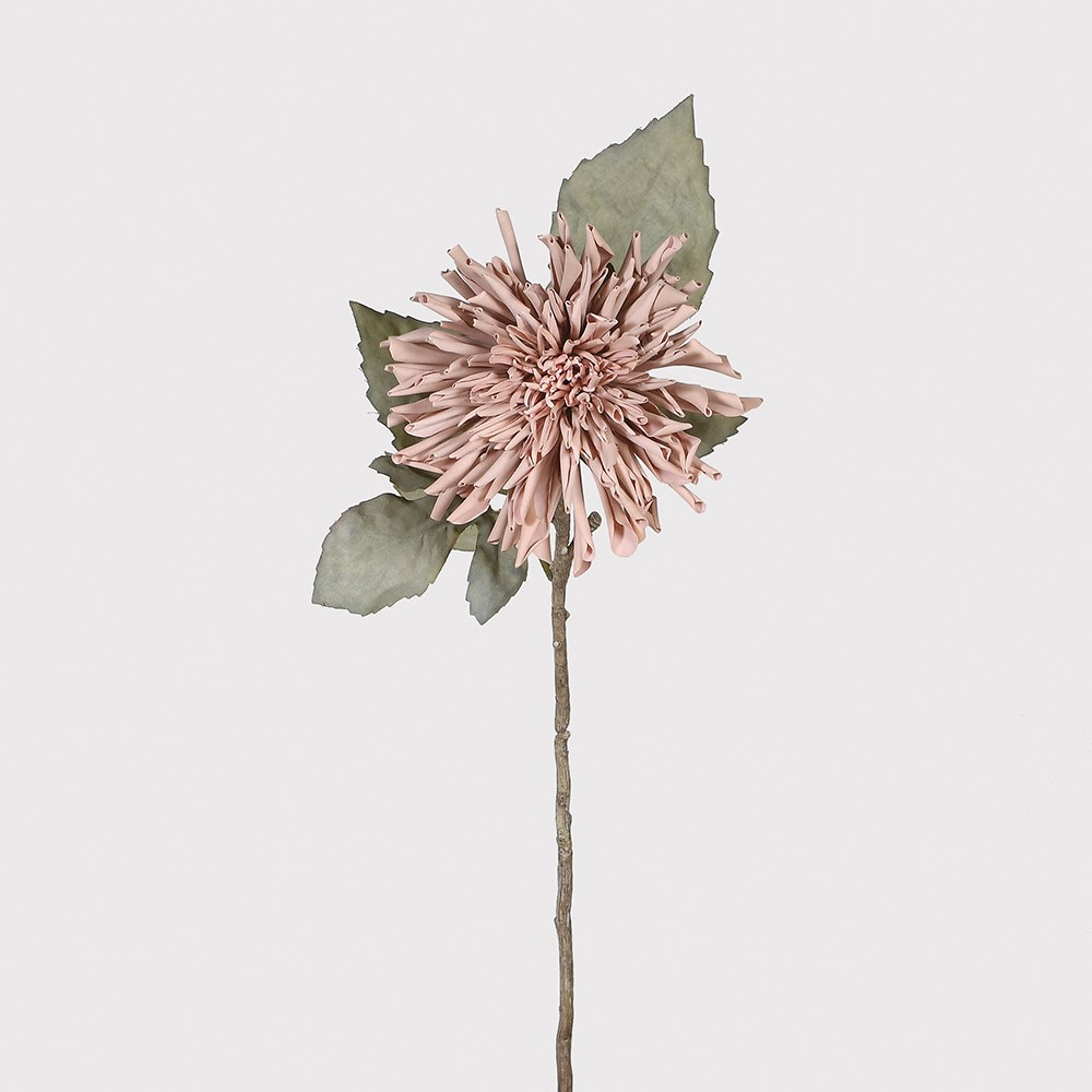 Mauve Dahlia Spray with Leaves 62cm | Annie Mo's