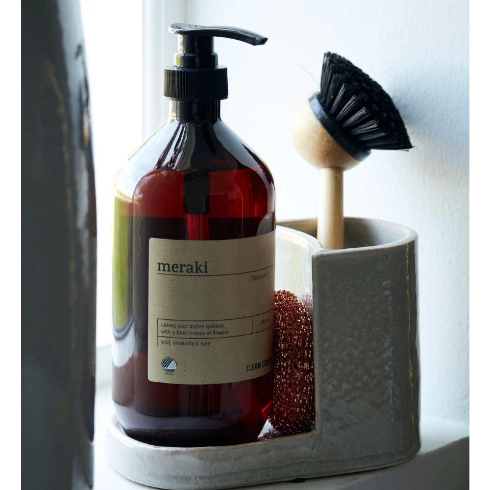 Meraki Shellish Grey Soap and Brush Holder | Annie Mo's