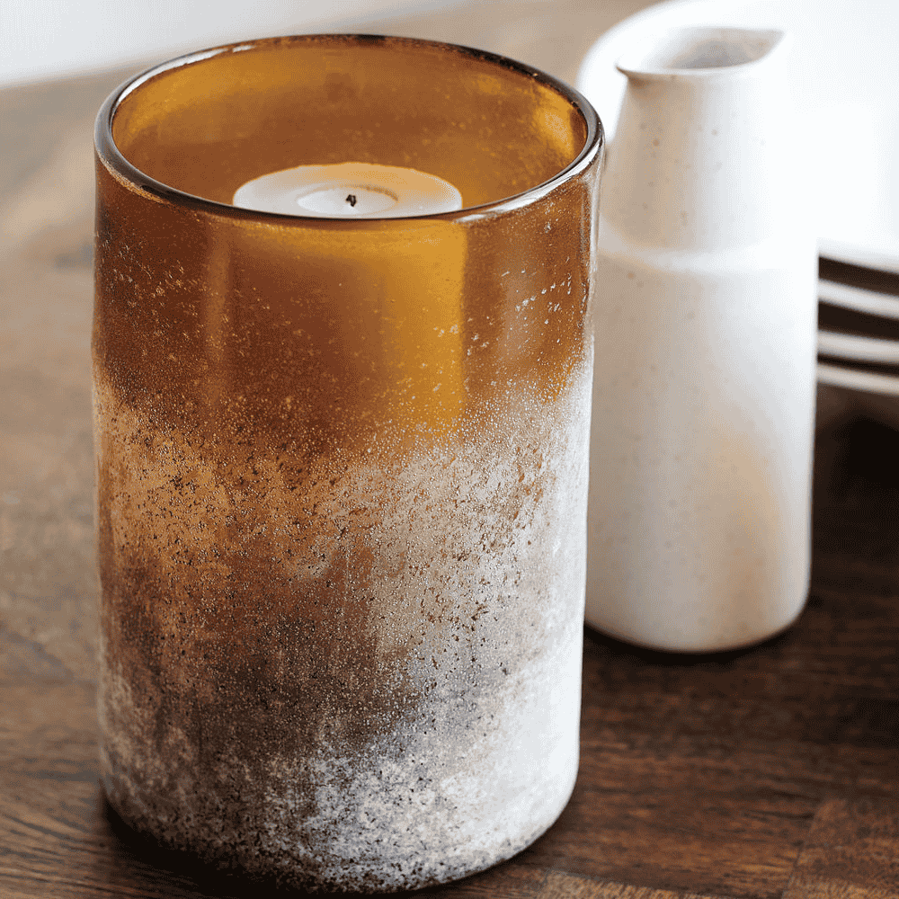 Misty Brown Tealight Holder 19cm | Annie Mo's