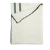 NEMMELI White Linen Throw with Green Stripes 170cm | Annie Mo's