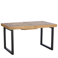 Nixon Reclaimed Mixed Wood Extending Dining Table 140cm - 180cm Fully Extends | Annie Mo's