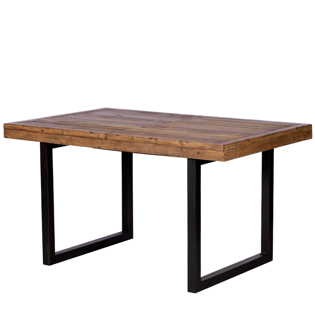 Nixon Reclaimed Mixed Wood Extending Dining Table 140cm - 180cm | Annie Mo's