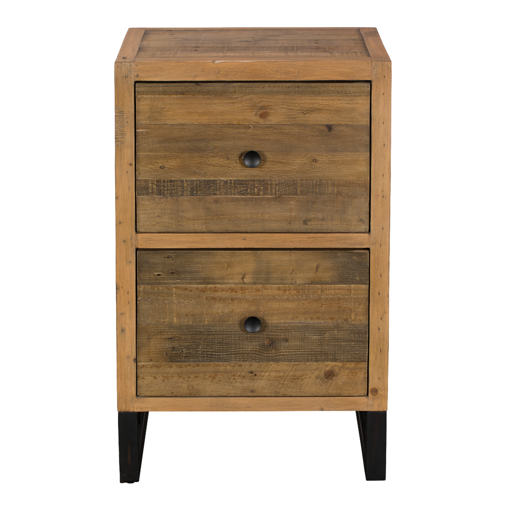 Nixon Reclaimed Mixed Wood Filing Cabinet 85cm | Annie Mo's