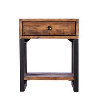 Nixon Reclaimed Mixed Wood Lamp Table 50cm | Annie Mo's