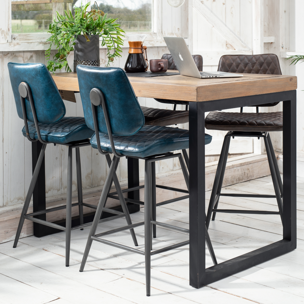 Reclaimed wood breakfast bar table sale