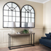 Oak Iron and Stone Console Table 160cm