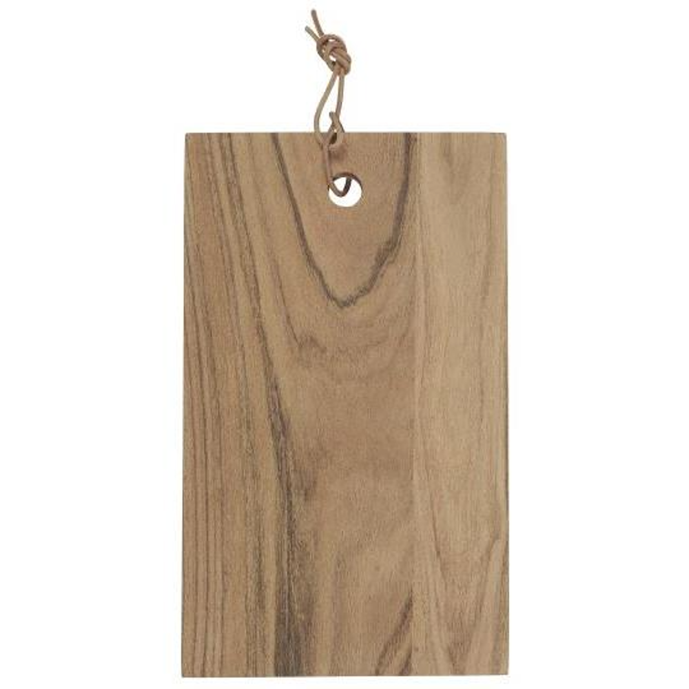 Oiled Acacia Cutting Board with Leather Hanger 30cm | Annie Mo's