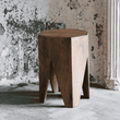 Okta Occasional Natural Wood Stool 45cm | Annie Mo's