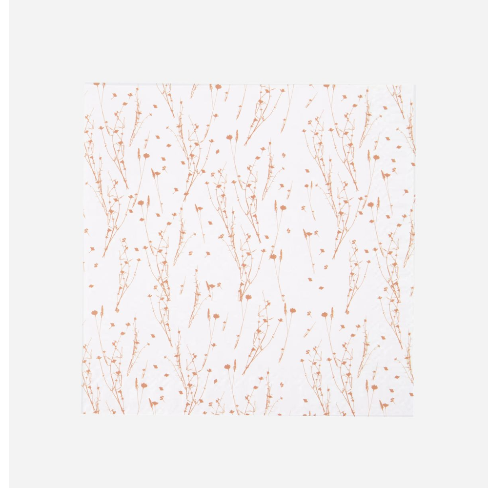 Orange Meadow Napkins 16cm x 16cm Set of 40 | Annie Mo's