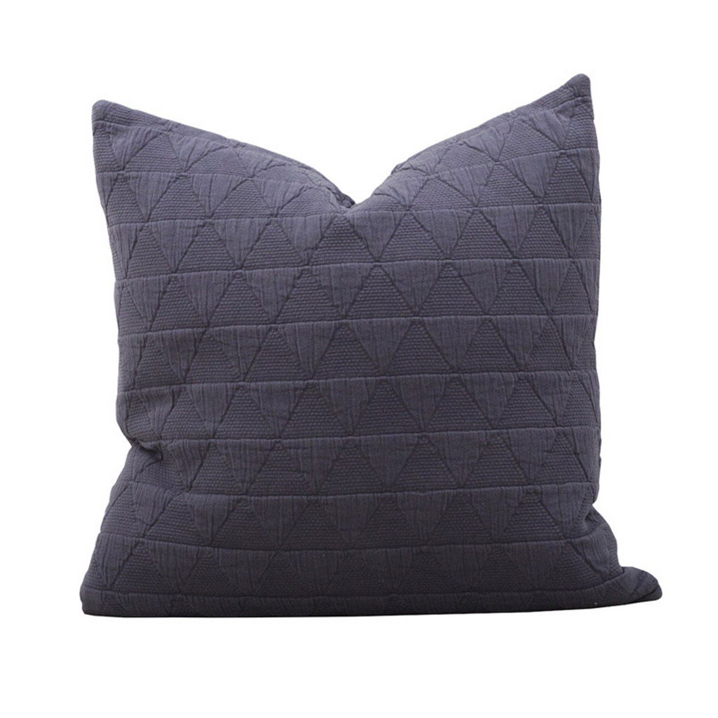 Oslo Slate Grey Cotton Cushion 50cm x 50cm | Annie Mo's