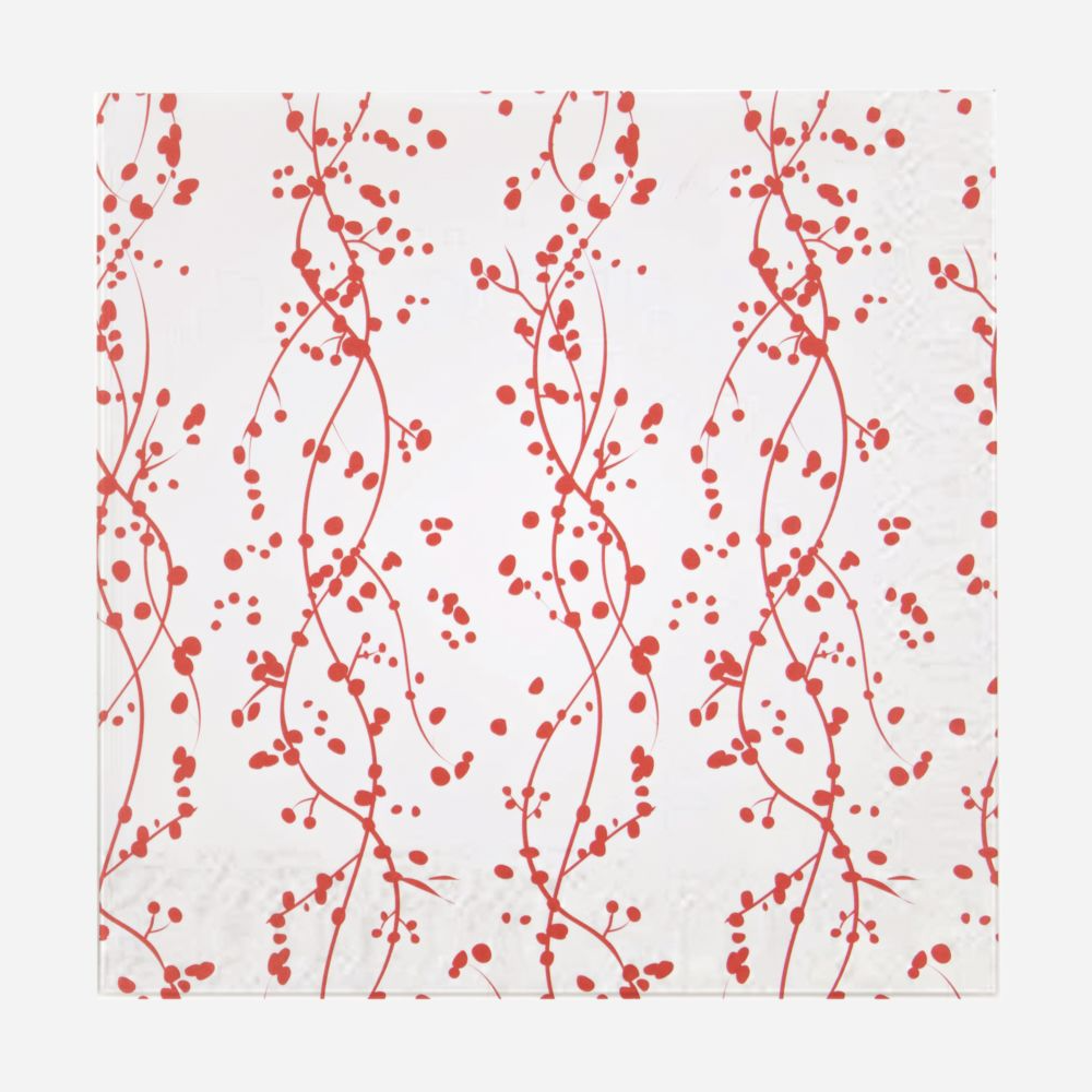 Pack of 40 Berry Red Paper Napkins 16cm |  Annie Mo's