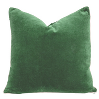 Parrot Green Velvet Cushion 50x50cm | Annie Mo's