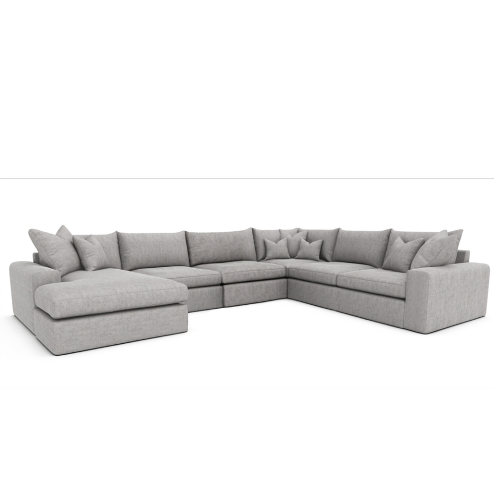 Peri 1 Arm 2 Seat RHF with Corner Unit and 2 x Armless Units with 1 Arm Chaise Unit LHF
