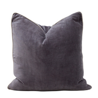 Pewter Grey Velvet Cushion 50x50cm | Annie Mo's