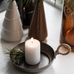 Pillar Candle Holder with Braided Bamboo Handle | Annie Mo's