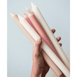 Pink Sand and White Tones Tall Rustic Dinner Candles 29cm - Colour Choice