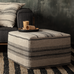 Pouf in Natural Linen 60 x 60cm | Annie Mo's