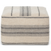 Pouf in Natural Linen 60 x 60cm